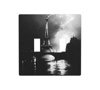 WZYWHJ Paris - Panel termoplástico con impresión negra para cubierta de interruptor, placa frontal decorativa de pared que no se daña fácilmente