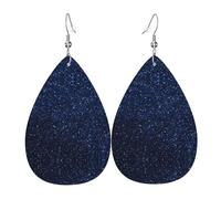 WZYWHJ Pendientes de cuero para mujer con estampado de estrellas cósmicas, colgante simple de gotas de agua, regalo de vacaciones de moda