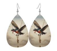 WZYWHJ Pendientes de piel con diseño de gotas de agua, pendientes de piel, artículos de moda para mujer