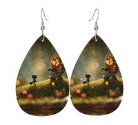 WZYWHJ Pendientes de piel para mujer, diseño de hormigas y mariposas, colgante simple de gota de agua, regalo de vacaciones de moda