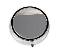 WZYWHJ Penguins Gliding on Ice - Caja de medicina circular impresa con compartimentos, portátil de viaje con compartimentos, mini dispensador de píldoras