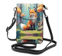 WZYWHJ Pixel Forest Fox - Bolso cruzado de piel para mujer con correa ajustable para el hombro