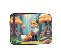 WZYWHJ Pixel Forest Fox Prints - Funda portátil a prueba de golpes para laptop de 12 pulgadas, para hombres y mujeres, viajes de negocios, escuela, oficina, uso diario