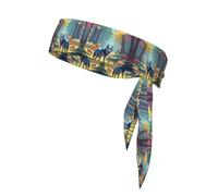 WZYWHJ Pixel Wolves - Diademas con patrón de lobos, diadema deportiva, diadema para hombres y mujeres, banda para el pelo para correr, entrenar fútbol