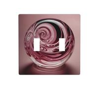 WZYWHJ Placa de pared decorativa con diseño de remolino rosa en cristal, 4.5 x 4.5 pulgadas, duradera y elegante para zonas residenciales y comerciales