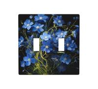 WZYWHJ Placa decorativa de pared con estampado de ramo de flores azules de 4.5 x 4.5 pulgadas, duradera y elegante para zonas residenciales y comerciales