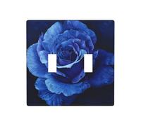 WZYWHJ Placa decorativa de pared con estampado de rosas azules, 4.5 x 4.5 pulgadas, duradera y elegante para zonas residenciales y comerciales