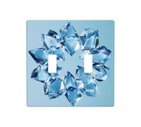 WZYWHJ Placa decorativa de pared con patrón de piedras preciosas azules de 4.5 x 4.5 pulgadas, duradera y elegante para zonas residenciales y comerciales