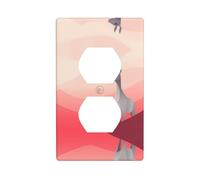 WZYWHJ Placa decorativa de pared de doble enchufe, fácil de instalar, ideal para zonas residenciales y comerciales de 4.5 x 2.76 pulgadas en animales que miran hacia otro lado impresa