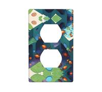 WZYWHJ Placa decorativa de pared de doble enchufe, fácil de instalar, ideal para zonas residenciales y comerciales de 4.5 x 2.76 pulgadas, impresiones de micro colonias de hormigas