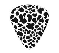 Wzywhj Púas de guitarra con estampado de piel de vaca de fácil agarre para tu bajo, ukelele, guitarra acústica y eléctrica, 12 piezas