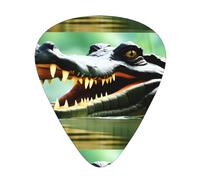 Wzywhj Púas de guitarra con patrón de boca abierta de cocodrilo de fácil agarre para tu bajo, ukelele, guitarra acústica y eléctrica, 12 piezas