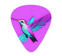 Wzywhj Púas de guitarra con patrón de colibrí con alas de fácil agarre para tu bajo, ukelele, guitarra acústica y eléctrica, 12 piezas