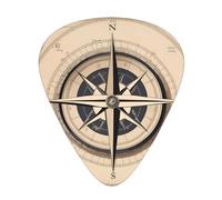 Wzywhj Púas de guitarra con patrón de navegación de brújula de fácil agarre para tu bajo, ukelele, guitarra acústica y eléctrica, 12 piezas