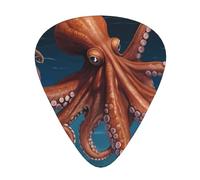 Wzywhj Púas de guitarra con patrón gigante de mar profundo, de fácil agarre, para tu bajo, ukelele, guitarra acústica y eléctrica, 12 piezas