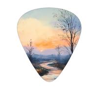 Wzywhj Púas de guitarra Country Road con patrón de fácil agarre para tu bajo, ukelele, guitarra acústica y eléctrica, 12 piezas