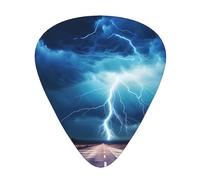 Wzywhj Púas de guitarra impresas Lightning in a Flash, 12 piezas, púas de fácil agarre para sostener en las manos, ukelele, guitarra acústica o eléctrica