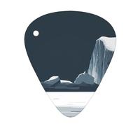 Wzywhj Púas minimalistas de silueta de pingüino para guitarra, fácil agarre, sensación cómoda, ukelele, guitarra acústica y eléctrica, púas de guitarra 12
