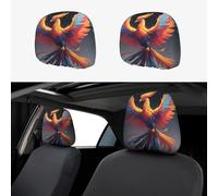 WZYWHJ Reborn Phoenix Prints - Funda de almohada para coche, 2 piezas, accesorios de funda de asiento, funda protectora universal