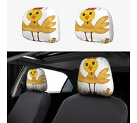 WZYWHJ Rooster in The Square Prints - Funda de almohada para coche, 2 piezas, accesorios de funda de asiento, funda protectora universal