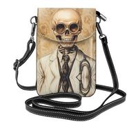 WZYWHJ Skull Experiment Doctor Picture - Bolso cruzado de piel para mujer con correa ajustable para el hombro