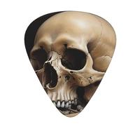 Wzywhj Skull In The Pit - Púas de guitarra impresas de 12 piezas, púas de fácil agarre para sostener en las manos, ukelele, guitarra acústica o eléctrica