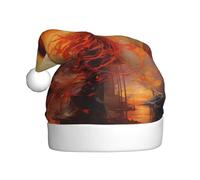 WZYWHJ Sombrero de Navidad para adultos, diadema ornamental para fiestas de vacaciones y eventos de disfraces, el fénix renacido en fuego impreso