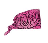WZYWHJ Sombrero de trabajo de limpieza con estampado de cebra, tigre, leopardo, rosa, banda para el sudor, adecuado para hombres y mujeres, correa elástica ajustable