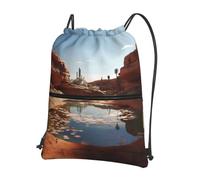 WZYWHJ Source Of Water In The Desert - Mochila estampada con cordón y cremallera para senderismo, camping, yoga, cómoda de llevar a diario