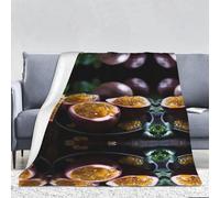 WZYWHJ Sweet and Sour Passion Fruit - Manta de franela gruesa de 320 g para sofá, dormitorio, cama, silla, suave y cómoda, para mujer, 66 x 90 pulgadas