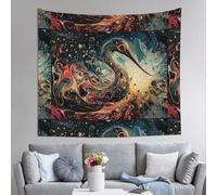 WZYWHJ Tapiz de decoración de interiores con diseño de cabeza de grulla fluida, 152 x 129,5 cm: suave, de calidad y ligero, adecuado para tapices colgantes de pared
