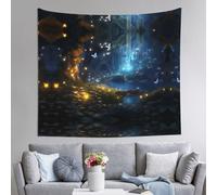 WZYWHJ Tapiz de decoración de interiores con estampado de mariposas en cuentos de hadas, 152 x 129 cm: suave, de calidad y ligero, adecuado para tapices colgantes de pared