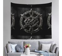 WZYWHJ Tapiz de decoración de interiores con símbolos vikingos, 152 x 129,5 cm: suave, de calidad y ligero, adecuado para tapices colgantes de pared