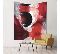WZYWHJ Tapiz decorativo de pared con estampado abstracto de Tai Chi, 152 x 129 cm, suave, duradero, ligero, para decoración de dormitorio y dormitorio