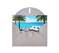 WZYWHJ Tarjeta de felicitación gris de 15 x 10 cm con sobre para Navidad, cumpleaños, día de San Valentín, invitación de fiesta, isla del amor en la imagen S