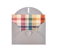 WZYWHJ Tarjeta de felicitación gris de 15 x 10 cm con sobre para Navidad, cumpleaños, día de San Valentín, invitaciones a fiestas, líneas de tela