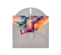 WZYWHJ Tarjeta de felicitación gris para Navidad, cumpleaños, aniversario y más, impresiones abstractas degradadas fractales