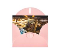 WZYWHJ Tarjeta de felicitación rosa para Navidad, cumpleaños, aniversario y más imágenes de blackjack