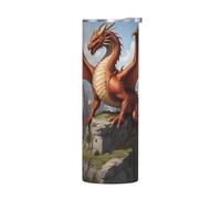 WZYWHJ Taza de acero inoxidable de 20 onzas para café, oficina, coche, deportes y uso doméstico, sin accesorios, Mountaintop Dragon Prints
