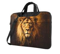 WZYWHJ The dull Lion King - Bolsa para portátil de 14 pulgadas, con interior suave, múltiples bolsillos, ideal para hombres, viajes y negocios