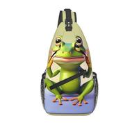 WZYWHJ The Funny Frog Making Yoga Cross Chest Bag Diagonally - Mochilas de senderismo duraderas con gran capacidad y correas ajustables