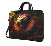 WZYWHJ The Giant Forest Python Printing - Bolsa portátil ultrafina para portátil de un solo hombro, accesorios de computadora, suave a prueba de golpes para portátiles, Black, 15.6 inch