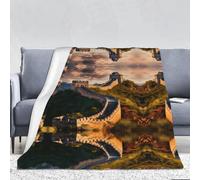 WZYWHJ The Great Wall of China - Manta de franela estampada normal de 280 g para sofá, dormitorio, cama, silla, suave y cómoda, manta para mujer, 66 x 90 pulgadas