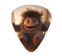 Wzywhj The Little Monster On The Swing - Púas de guitarra estampadas, 12 piezas, fácil agarre, para ukelele, guitarra eléctrica o acústica