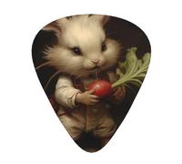 Wzywhj The Little Rabbit Pull The Radish - Púas de guitarra estampadas de 12 piezas, púas de fácil agarre para sostener en las manos, ukelelele, guitarra acústica o eléctrica