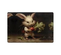 WZYWHJ The Little Rabbit pulling The Radish - Alfombra antideslizante para suelo de 36 x 24 pulgadas, para sala de estar, oficina, mesa de café, cama, balcón
