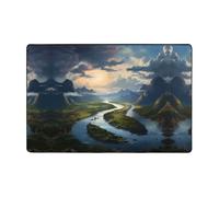 WZYWHJ The Mighty River - Alfombra antideslizante con estampado de 183 x 122 cm para sala de estar, oficina, mesa de café, cama, balcón