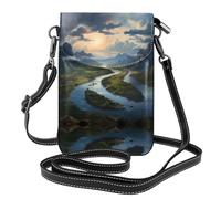 WZYWHJ The mighty River - Bolsa cruzada de cuero con solapa para teléfono, regalo versátil para mujeres, caminar, acampar, ir de compras y viajar