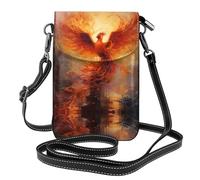 WZYWHJ The Phoenix Reborn in Fire - Bolso cruzado de piel con solapa para teléfono, regalo versátil para mujeres, caminar, acampar, ir de compras y viajar