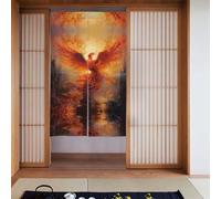 WZYWHJ The Phoenix Reborn in Fire - Cortinas estampadas - Separadores de habitación versátiles para el hogar, oficina, cocina, baño - Cortina elegante y funcional de 34 x 56 pulgadas